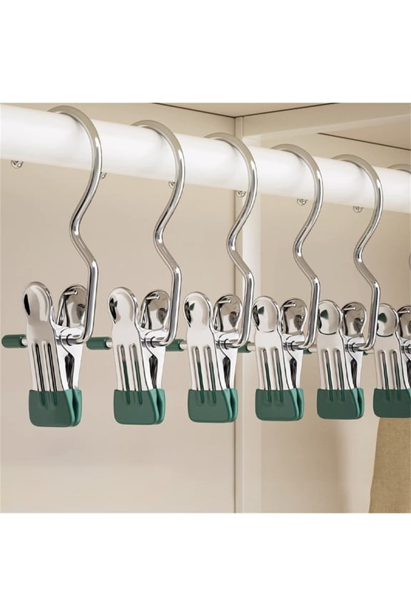 Household hooks under $5,Laundry Hook Strap Clip Boot Rack Heavy Duty Clothing Pin Portable Metal Drying Clip For Bras Socks Towels Underwear 1PC