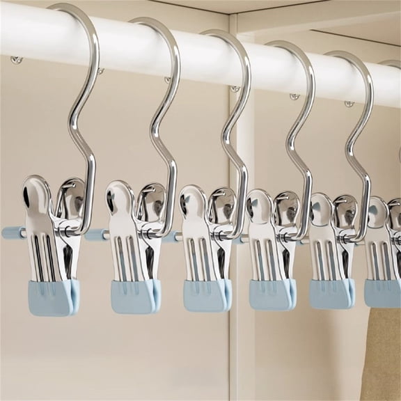Clearance Household hooks under $5,Laundry Hook Strap Clip Boot Rack Heavy Duty Clothing Pin Portable Metal Drying Clip For Bras Socks Towels Underwear 1PC