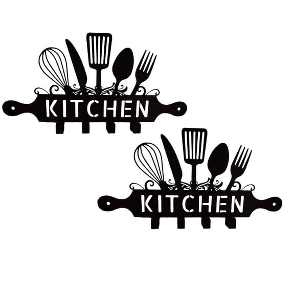 Clearance Household hooks under $7,Personalized Family Kitchen Name Sign Custom Monogram Letter With First Last Name Split Letter Name Sign Wall Art Decor 2PC