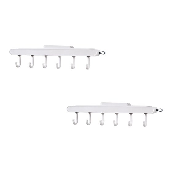 Clearance Household hooks under $7,6 Hook Wall Hanging Coat Rack Wall Decor Hat Storage Rack Shelf Hanger White 2PC