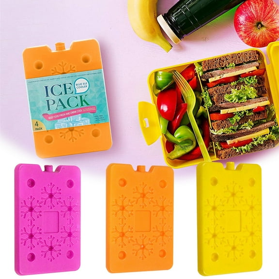 Clearance! Huayishang Conditioning Fan Ice Box 200Ml Ice Brick Ice Board Ice Pack Reusable Ice Box, Kitchen Ice Grid Yellow