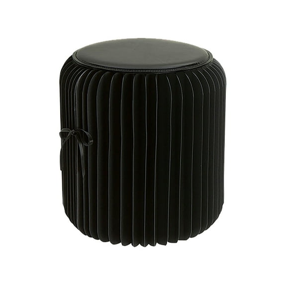 Clearance! Huayishang Folding Seat Joveco Modern Round Ottoman with Soft Padded Seat Velvet Vanity Stool for Makeup Upholstered Footrest Stool for Living Room Bedroom Home