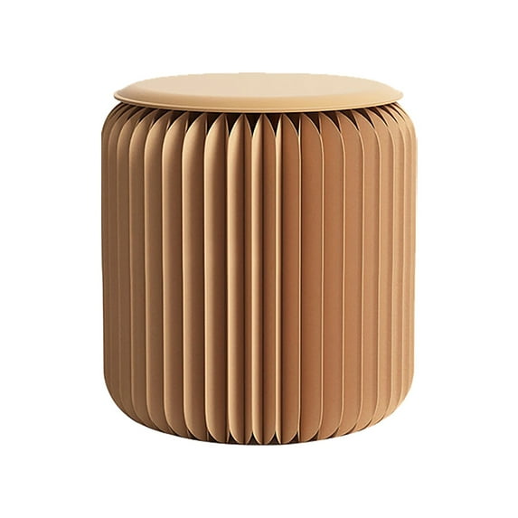 Clearance! Huayishang Folding Seat Joveco Modern Round Ottoman with Soft Padded Seat Velvet Vanity Stool for Makeup Upholstered Footrest Stool for Living Room Bedroom Home