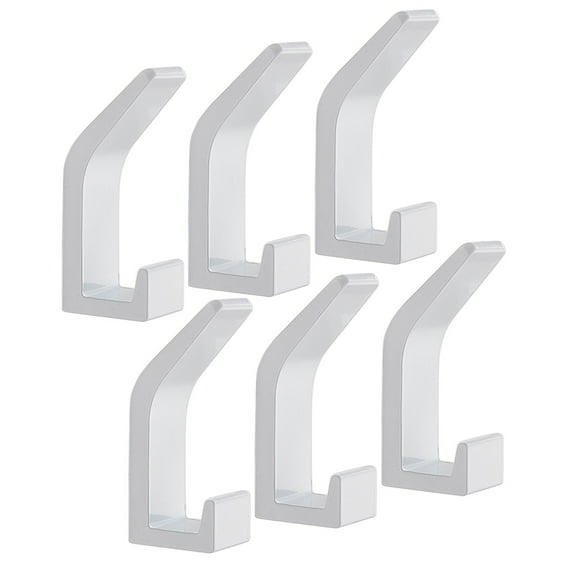 Clearance! Huayishang Hooks Punch-Free Heavy Duty Adhesive Hooks Hold Towel Coat Wall Double Hooks Home Essentials