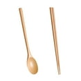 thumbnail image 1 of Clearance! Huayishang Portable Tableware Wooden for Eating Chopsticks Soup Strring Mixing Set Korean Wood Spoon Handle Kitchen，Dining & Bar, Kitchen Essentials Clearance Sale Yellow, 1 of 9