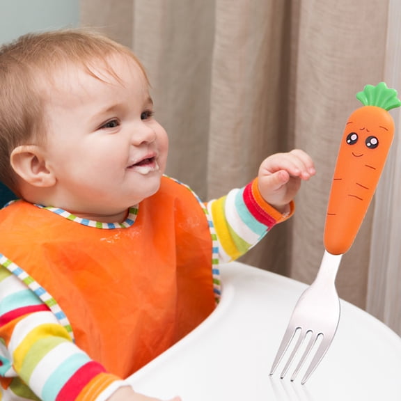 Huayishang Oven Hand Socks Cute and Funny Cartoon Carrot Children's Tableware C Fork, Kitchen Essentials Clearance Sale