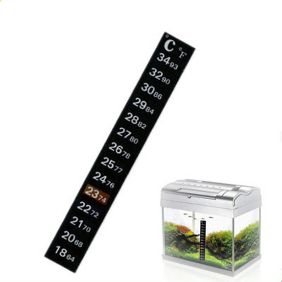 Clearance! Hygrometer under$1 Stick Strip Digital Aquarium Theremometer Fish Adhesive Tank Water On LCD Window