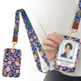 thumbnail image 1 of Clearance ID card holder under $5,Heart Shaped Cell Phone Lanyard With Sliding Card Holder Adjustable Braided Strap For O Ffice ID Cards PVC Leather 1PC, 1 of 8