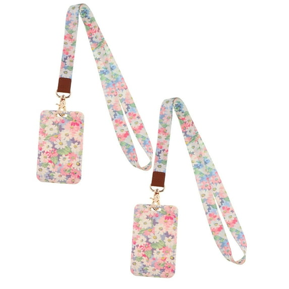 Clearance ID card holder under $6,Heart Shaped Cell Phone Lanyard With Sliding Card Holder Adjustable Braided Strap For O Ffice ID Cards PVC Leather 2PC