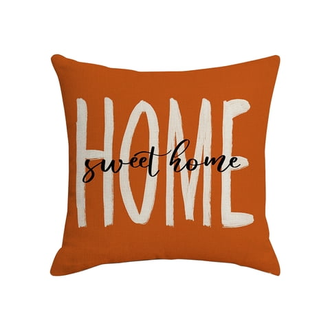 Clearance!IHXUXE Fall Pillow Covers, Fall Pillow Covers Burnt Pumpkin Themed Thanksgiving Print Decorative Throw Pillows Outdoor PillowCase Linen Cushion Decor For Sofa Bed