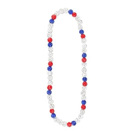 Clearance! Ice Collection Necklace, Baseball Bling Necklace, Glitter Rhinestone Clay Beaded Necklace, Athletic-Inspired Jewelry for Competitive Ball Players and Athletes,Stylish Sports Accessory V3B5