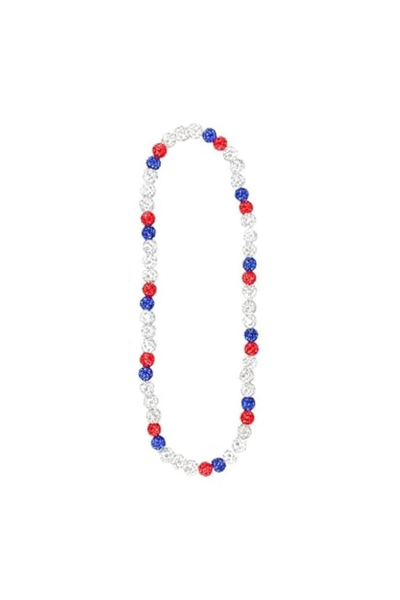 Clearance! Ice Collection Necklace, Baseball Bling Necklace, Glitter Rhinestone Clay Beaded Necklace, Athletic-Inspired Jewelry for Competitive Ball Players and Athletes,Stylish Sports Accessory V3B5