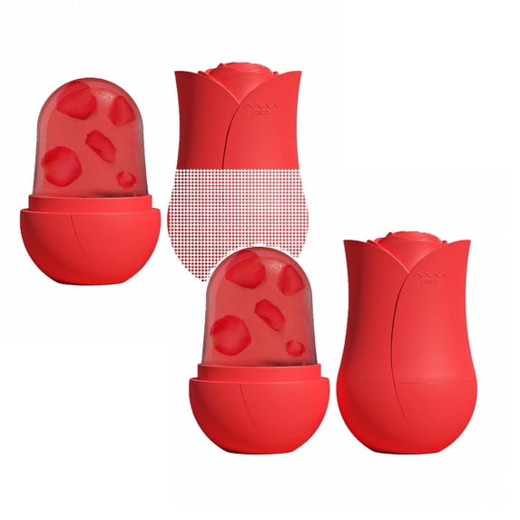 Clearance Ice Cube Mold under $7 Rose Face Ice Lattice Beauty Products Face Ice Massage Roller Capsule Face Ice