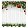 Clearance! Ikeay Christmas Shower Curtain Classical Christmas Ornaments