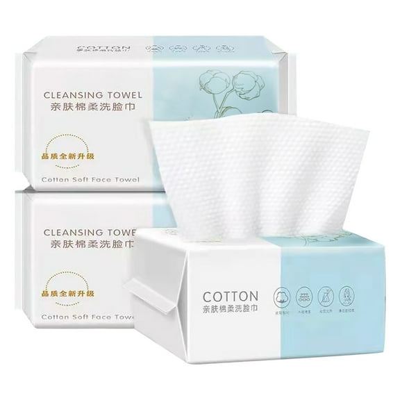 Clearance! Ikeay Disposable Face Towel Face Cloths for Washing Cotton Face Cloths Towelettes for Washing and Drying for Cleansing and Travel Makeup,Towels,1 Pack Of Face Towels
