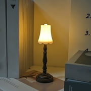 Clearance! Ikeay Small Table Lamps for Bedroom,Cordless Table Lamps Retro Night Light with Led Bulb Battery Powered Led Desk Lamp for Bedroom/Couple Dinner/Desk/Cafe/Dining