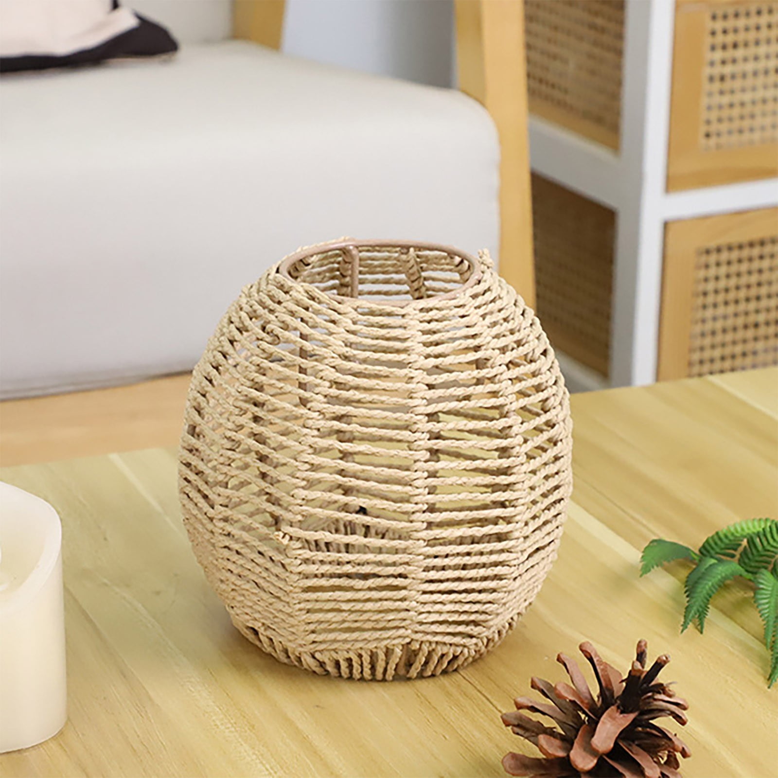 Clearance! Imitation Rattan Lampshade Lamp Accessories Ceiling Lamp