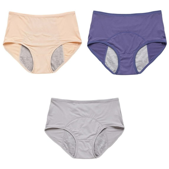Clearance Incontinence Underwear for Women, Leak Proof Underwear for Women, Washable Reusable Incontinence Underwear for Women 3 Packs