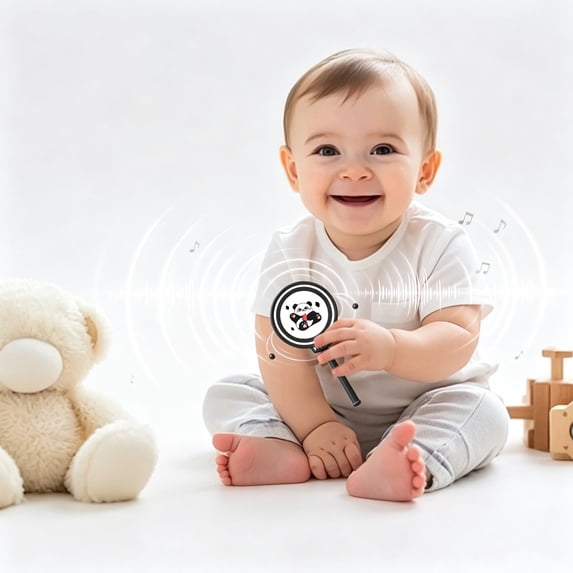 Clearance!Infant Sensory Rattle Toy, Early Development Handheld Shaker for Babies 0-3 3-6 6-12 Months, Stimulates Auditory & Tactile Senses, Supports Hand-Eye Coordination, Safe Newborn Gift