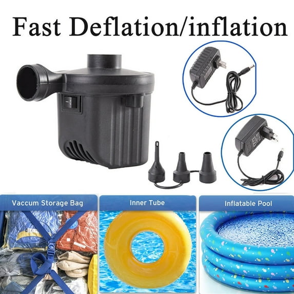Clearance Inflatable Pump under $7,12V Electric Air Pump Air Mattress Inflatables Couch Pool Floats Portable Pump 1PC