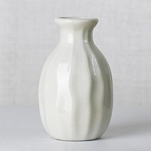 Clearance! Innovative Small Ceramic Bud Vases: A Tactile Design for Home Decor and The Saving Hydroponic Vases Ideal for Compact Living 1* Bottle