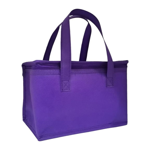 Clearance! Insulated Bag, Yoaney Insulated Cooler Bag and Food Warmer for Food & Grocery with Zippered Top Outdoors Insulated Food Bag, Purple