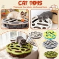 thumbnail image 1 of Clearance! Interactive Cat Toy Scratch Box Puzzle - Track Ball, Squeaker, Bell, Scratching Surface, Physical Exercise, Indoor Fun,White, 1 of 8