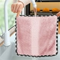 thumbnail image 1 of Clearance Item!npkgvia Dish Towels,Wash Cloths,3PCS Kitchen Daily Dish Towel Dish Cloth Kitchen Rag Non-Stick Oil Absorbentcleaning rags,Pink, 1 of 8