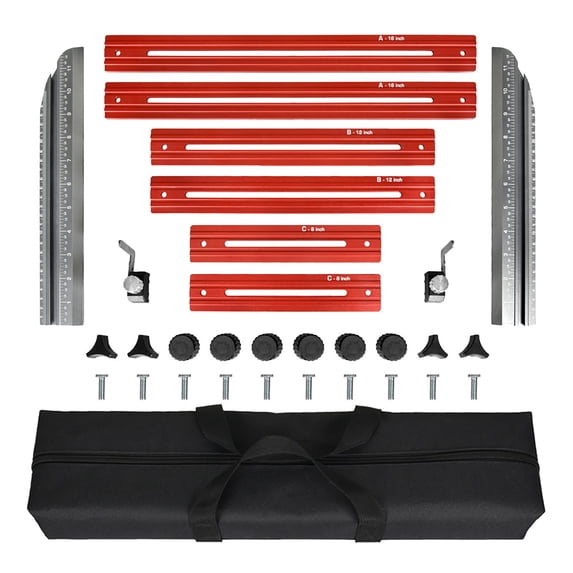 Clearance Items 2025 Upgraded Stair Measuring Tool – Aluminum Alloy Stair Tread Template Tool – Adjustable Step Formwork Ruler for Stairs, Shelves & Drywall Cutting (1 Set)