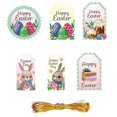 thumbnail image 1 of Clearance Items 24pcs Easter Bunny Hanging Tags with String – Floral & Bunny-Themed Gift Tags – DIY Easter Basket Tags, Party Favor Labels, Scrapbooking, Gift Wrapping, 1 of 5