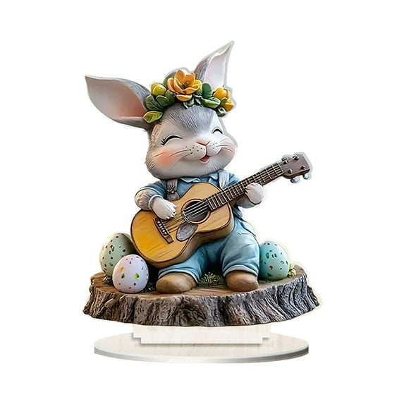 Clearance Items Adorable Blue 2D Acrylic Easter Desktop Decoration, Cute Spring Holiday Ornament for Home, Tabletop, and Easter Party Decor, Perfect for Seasonal Displays
