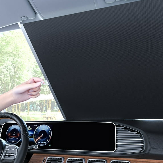 Car Sunshade, Heat Insulation and Sun Protection, Automatic Rolling Shutter Retractable Car Sunshade, Car Mounted Curtain for Windows