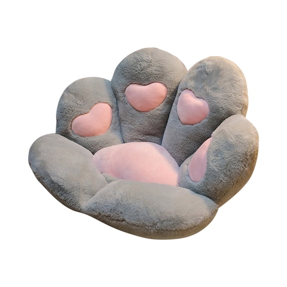 Cat Paw Cushion Cute Chair Cushions Kawaii Cat Paw Shape 28"x 24"Gaming Chair Cushion kitty Plush Lazy Sofa Pillow for Girl Gamer Chair,kawaii Accessories Stuff Room Decor (White)