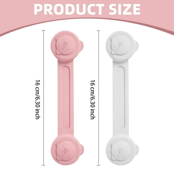 Clearance Items! Child Safety Drawer Lock Pink, Hilingoto Adjustable Cabinet Lock | No Drilling | 10 Pack Child Cupboard Door Strap Locks for Cabinet Drawer Door Closet(10X Child Safety Locks)