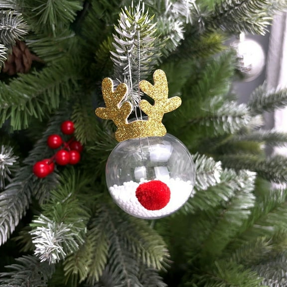 Christmas Ball Ornaments 1 Pcs 80mm 3.15" Clear Shatterproof Xmas Ball Decorations for Christmas Tree Large Pet Decorative Christmas Baubles Bulk for Holiday Party Indoor and Outdoor