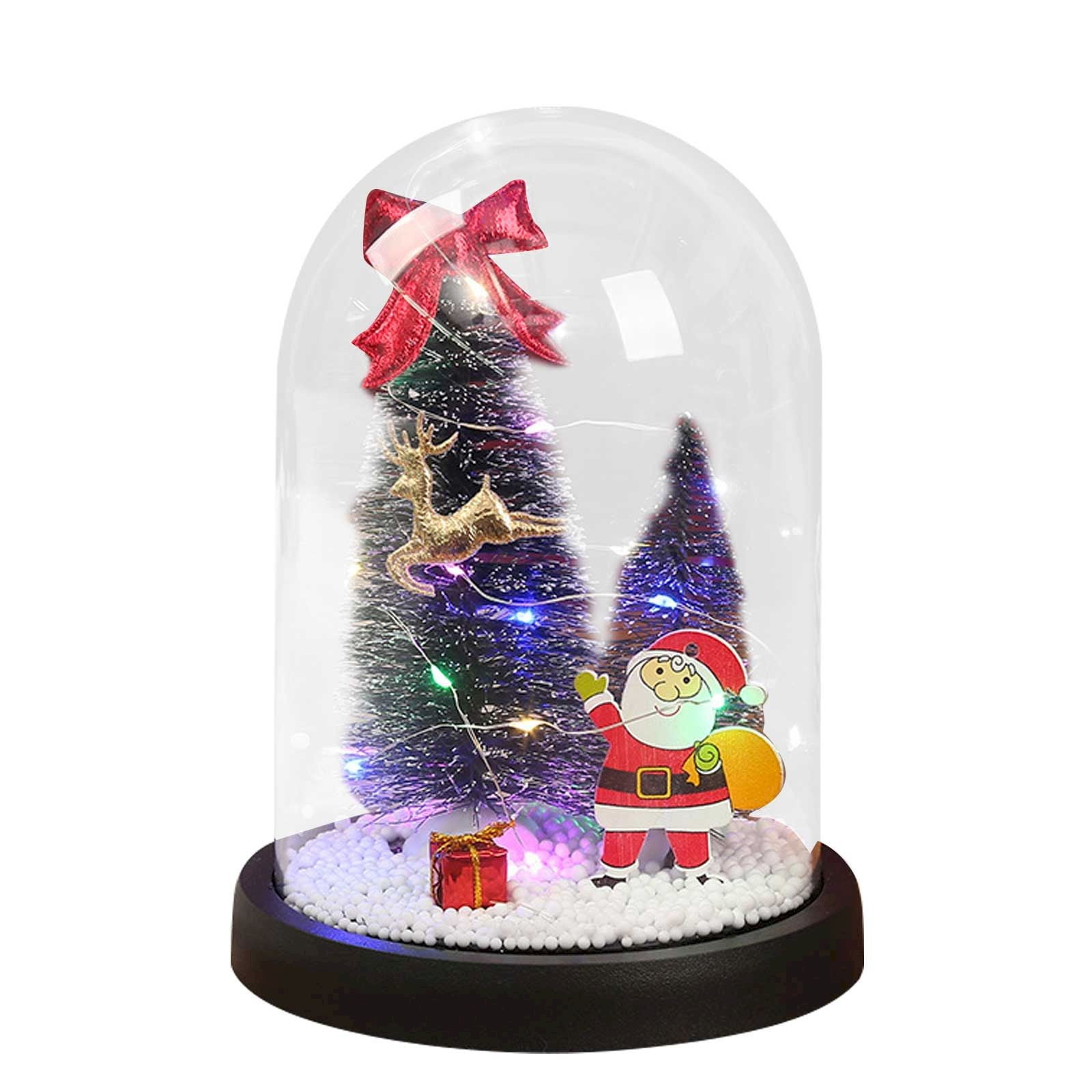 Clearance Items Christmas Tree In Glass Dome Tabletop Christmas Tree