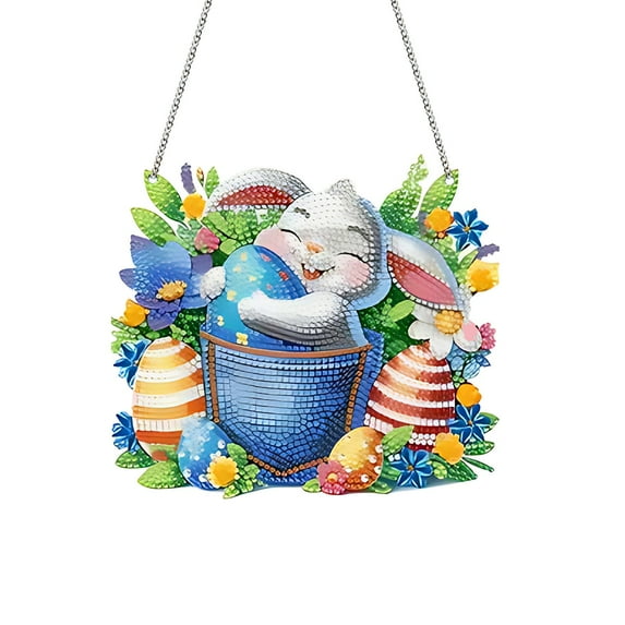 Clearance Items Easter Bunny Egg Hanging Pendant Ornament, Special Shaped Art for Adults, Ideal Wall, Door, and Garden Decor, Unique Easter Decoration for Home or Outdoor Celebrations