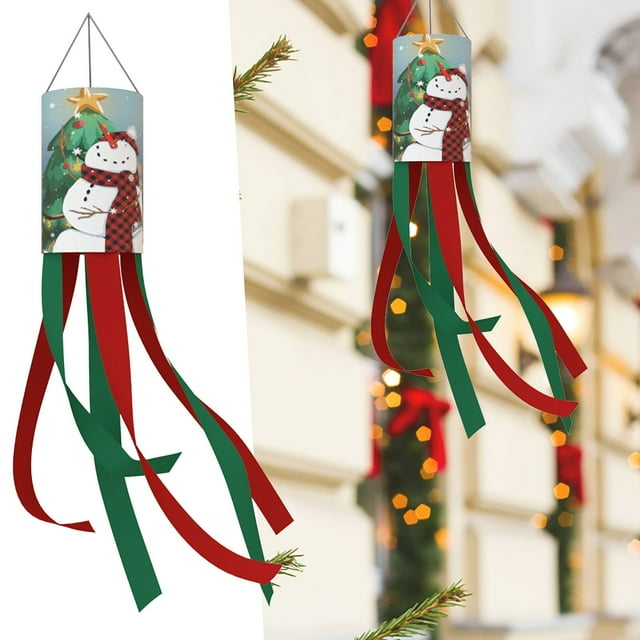 Clearance Items!Egooesam Christmas Decor,Christmas Wind Tunnel Flag