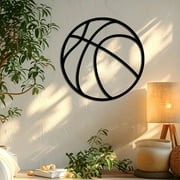 Clearance Items!Etsjal Sports Room Decor For Boys Metal Modern Soccer Wall Art Decor Black Basketball Hanging Room Decorations For Kids Boy Sports Playroom Bedroom Nursery