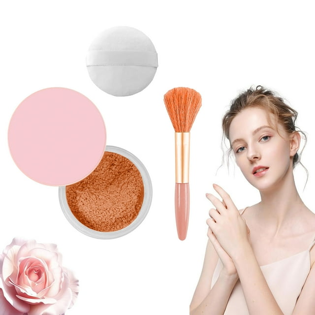Clearance Items! FAJHHA Beauty Pinks Setting Powder for Waterproof,Oil Control,Blurring Powder for All Skin Tones,10g
