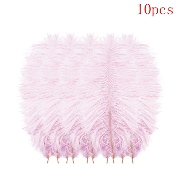 Clearance Items!Feathers,Ostrich Feathers,10 Pcs Multicolor Plumage for Wedding Party Centerpieces Flower Arrangement Home Decoration Plume Hair Craft Decoration Wedding Plumage (Pink)