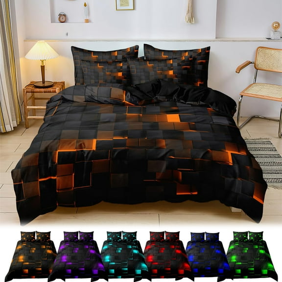 Gosuguu Bedding Duvet Cover Set, 3-Piece Bedding Set, Soft Bed Cover, Comforter Set, Queen/King Size Bedding for Bedroom, Luxury Bed Linen