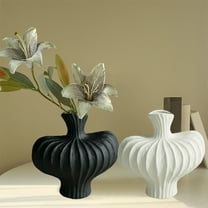 Gosuguu Plastic Imitation Glazed Vase, Flower Pot for Living Room Decoration, TV Cabinet Ornament, Dried Flower Arrangements, Decorative Home Utensil