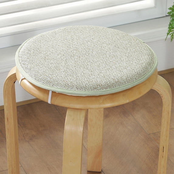 Clearance Items! Gosuguu Solid Wood Round Stool, Cushioned Stool for Kitchen, Dining, Office, & Living Room, Thickening Sponge Seat Cushion, Comfortable Round Wooden Stool for All Seasons