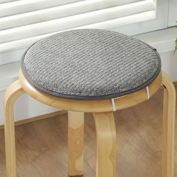Clearance Items! Gosuguu Solid Wood Round Stool, Cushioned Stool for Kitchen, Dining, Office, & Living Room, Thickening Sponge Seat Cushion, Comfortable Round Wooden Stool for All Seasons