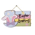 thumbnail image 1 of Clearance Items Happy Easter Wooden Hanging Sign, Colorful Eggs and Bunny Door Decoration, 7.8” Rustic Easter Wreath Sign for Front Door, Perfect for Spring Holiday Decor, 1 of 9