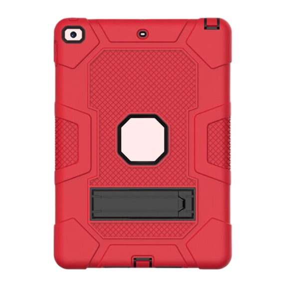 Clearance Items Heavy Duty iPad 9th/8th/7th Generation Case, Rugged Protective Cover for iPad 10.2" (2021/2020/2019), Shockproof Stand Case with Pen Holder, Full-Body Drop Protection, Red