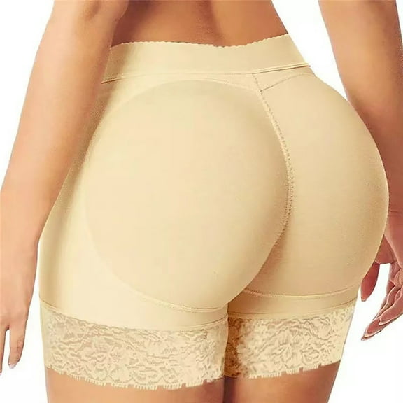 LADIGASU Women's Mid-Waisted Hip-Lifting Body Sculpting Breathable Fake Butt-Beauty Pants