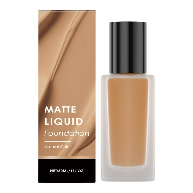 Clearance Items! Matte Liquid Foundation 30ml - Lightweight, Easy-to-Remove Concealer and Foundation for Full Coverage, Long-Lasting Matte Finish for Flawless Skin