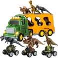 thumbnail image 1 of Outlet!4-in-1 Dinosaur Toys for Kids 3-5, Dinosaur Truck with 3 Pack Small Pull Back Dino Car, Dinosaur Cars Set, Birthday, Big Trucks Toys for 3 + Year Old Boy and Girl -Green, 1 of 6